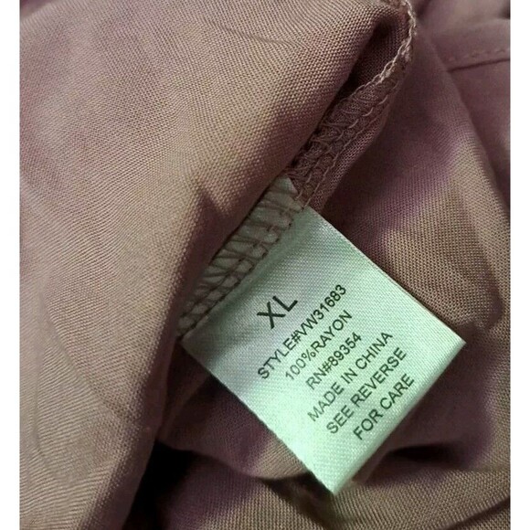 Adrienne Vittadini Boho Peasant Top Women’s XL Pink Blouse Shirt 3/4 Sleeves NWT - Picture 6 of 8